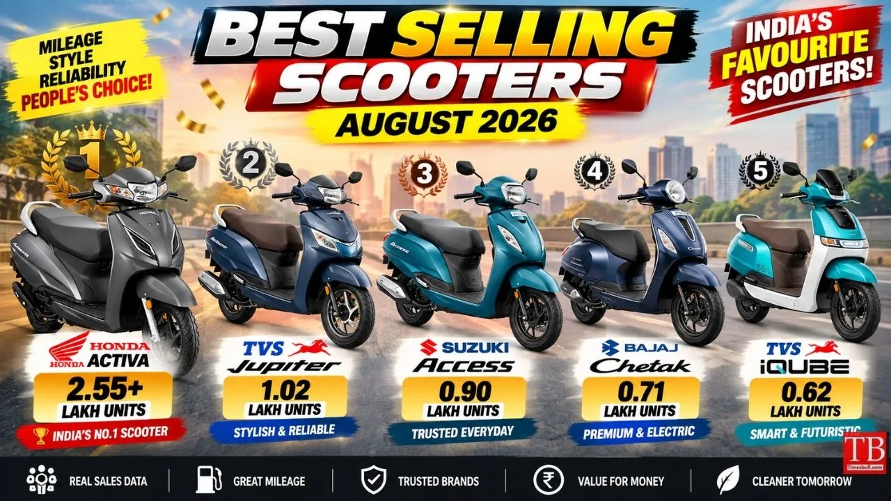 Top 5 Best-Selling Scooters in August 2026, Full Sales List Inside