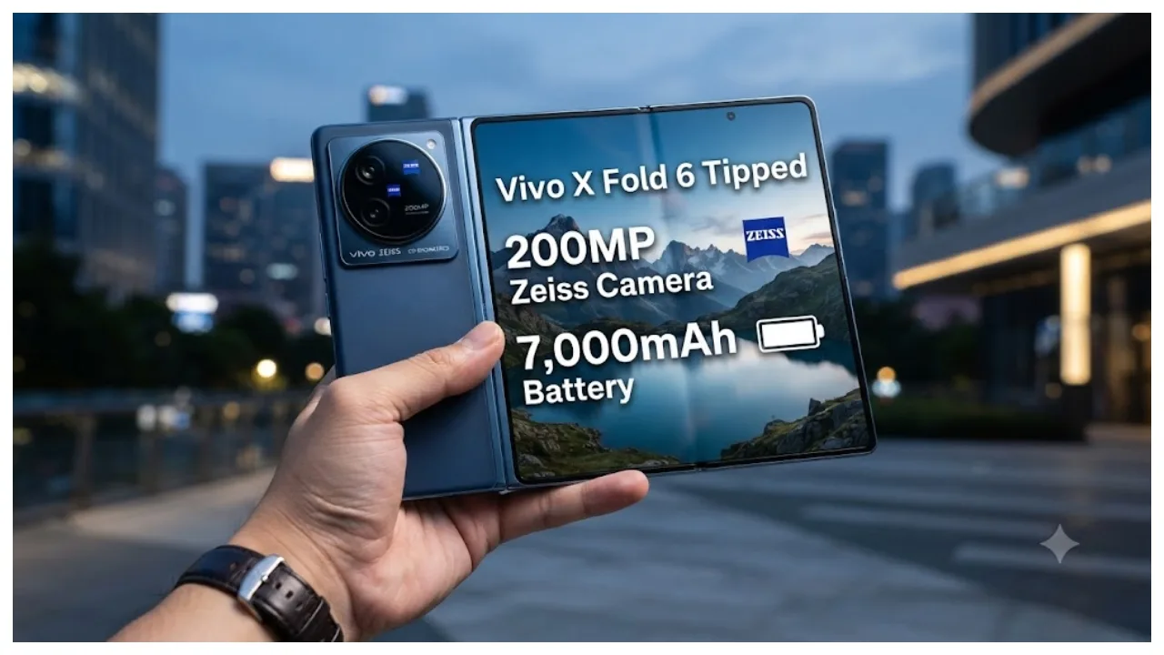 Vivo X Fold 6 Tipped with 200MP Zeiss Camera, 7,000mAh Battery