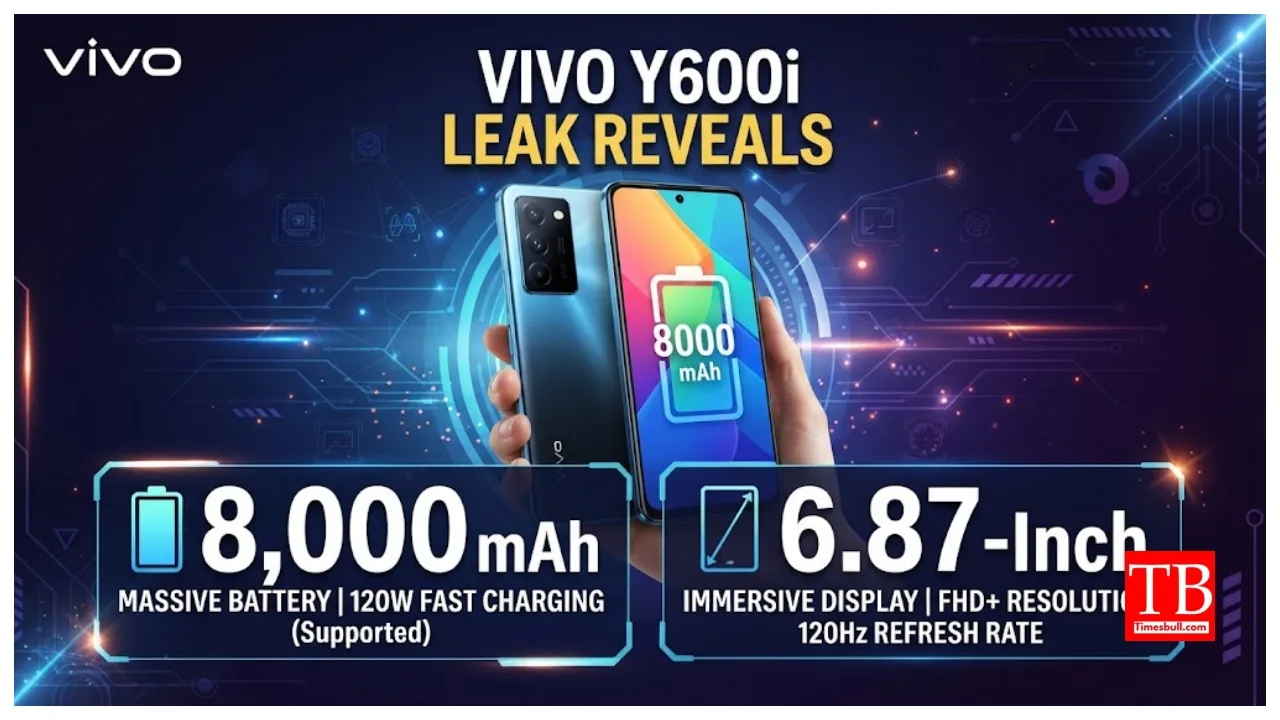 Vivo Y600i Leak Reveals a Massive 8,000 mAh Battery, 6.87-Inch Display Revealed