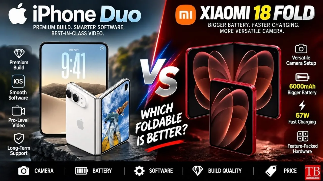Xiaomi 18 Fold vs iPhone Duo – Which Foldable Phone Is More Powerful? Here Full Comparison