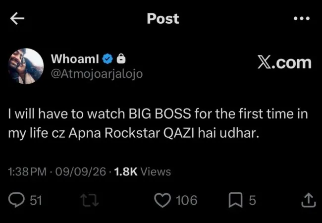 “Will Have to Watch Bigg Boss for First Time”- Arijit Singh Heartfelt Post for Qazi Touqeer Melts Internet - Image 1