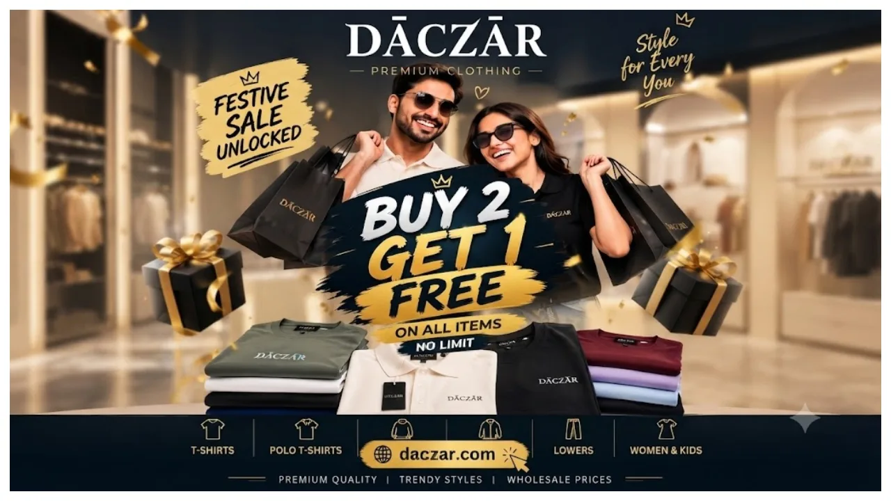 DACZAR Buy 2 Get 1 Free Offer – Get Premium T-Shirts at Affordable Prices, Shop Now