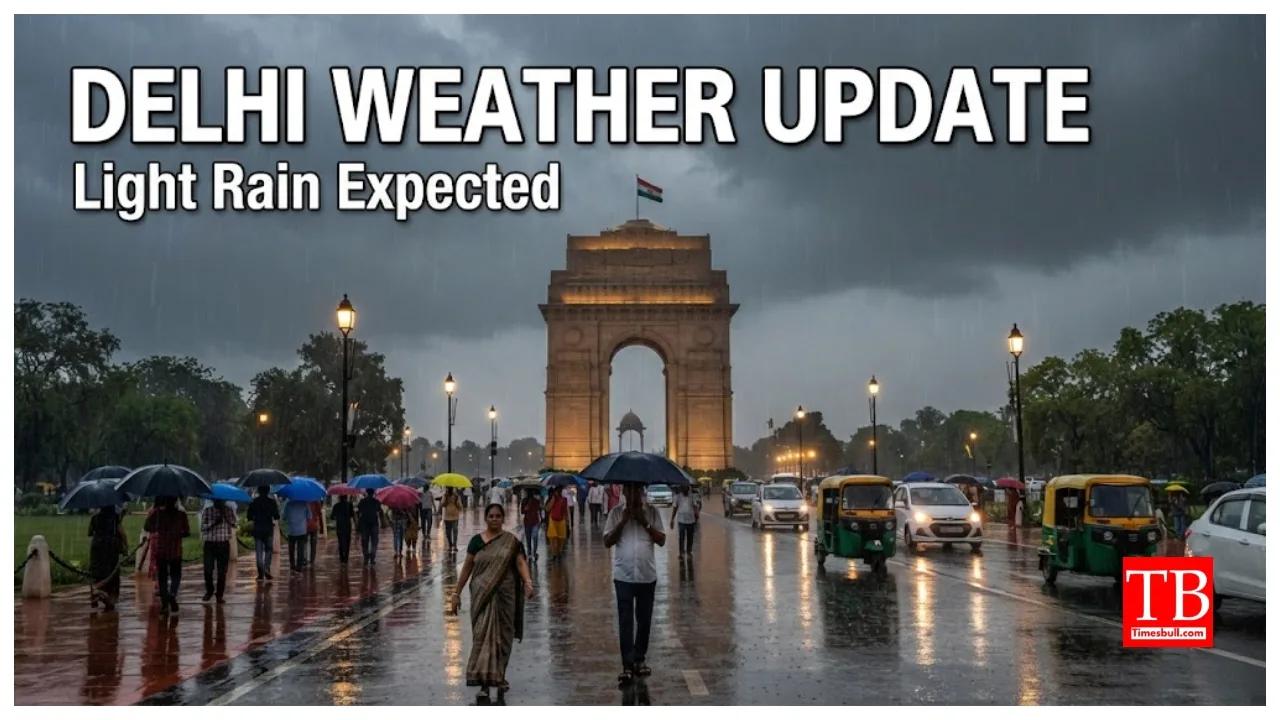 Delhi Weather Update – Light Rain to Continue Till September 17, Monsoon Withdrawal Likely by September 21