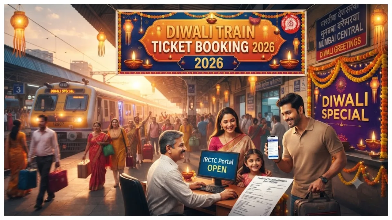 Diwali Train Ticket Booking – 60-Day Advance Booking Begins Today at 8 AM, How to Book Ticket