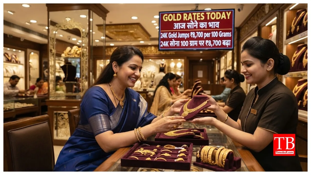 Gold Rates Today – 24K Gold Jumps ₹8,700 per 100 Grams, Here’s Check 24K, 22K and 18K
