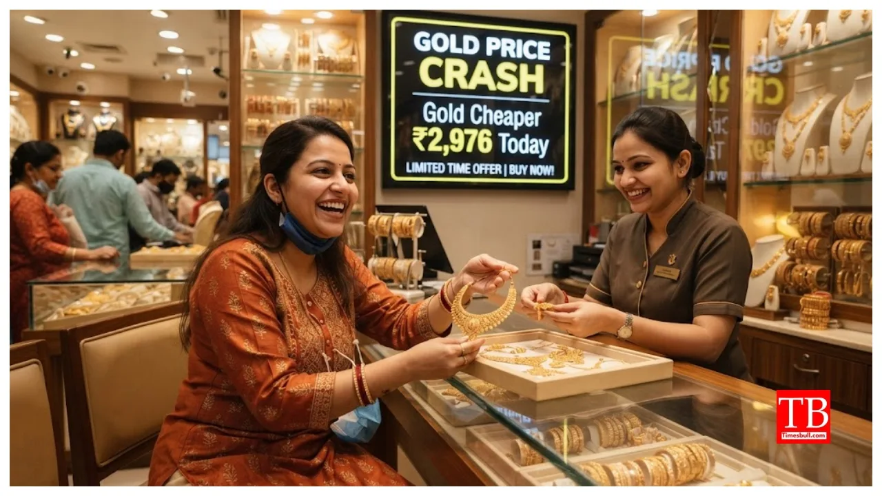 Gold Price Crash – Gold Cheaper ₹2,976 Today, Check City-Wise 24, 22 and 18-Carat Rates