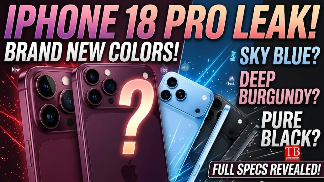 iPhone 18 Pro Max Colour Options Revealed ahead of Launch, Check Specification