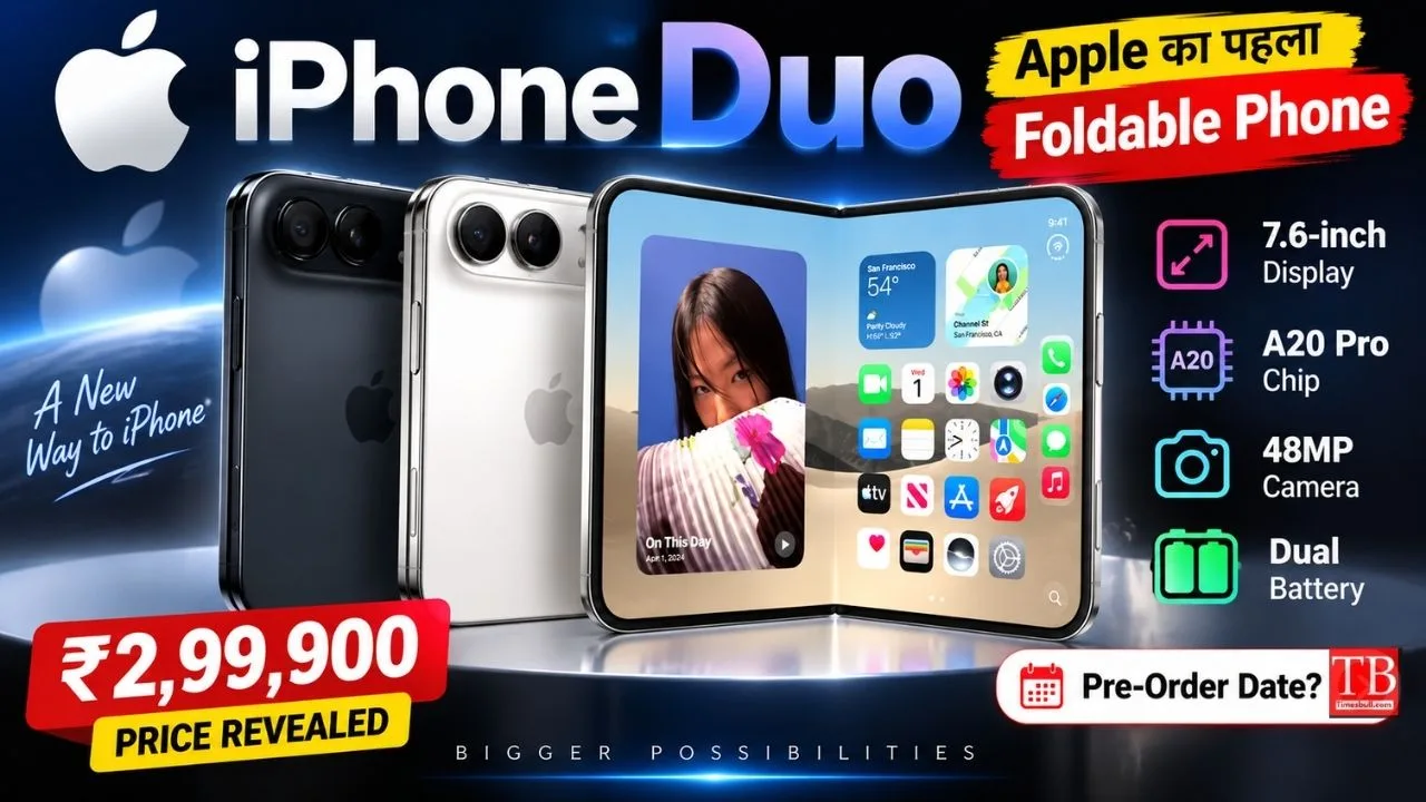 iPhone Duo – Apple’s first foldable iPhone launched with a 7.6-inch display, A20 Pro chip