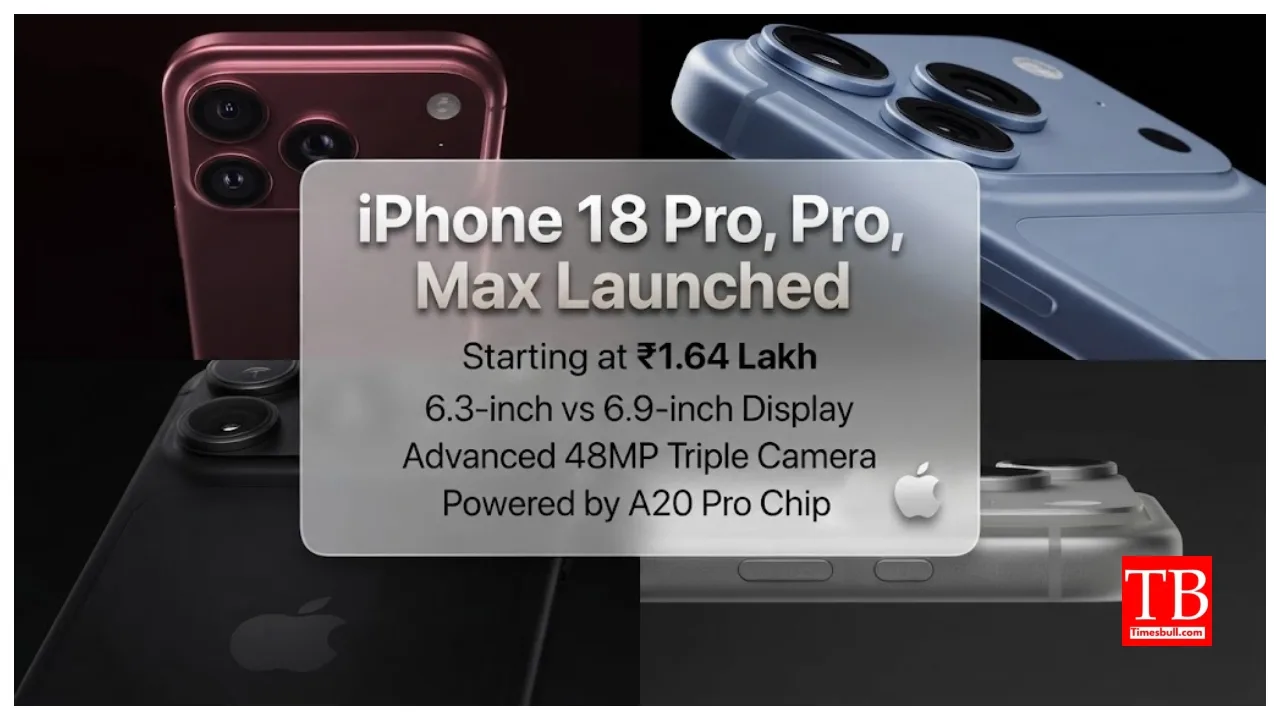 iPhone 18 Pro, iPhone 18 Pro Max Launched with A20 Pro Chip, 48MP Camera, Full Specs