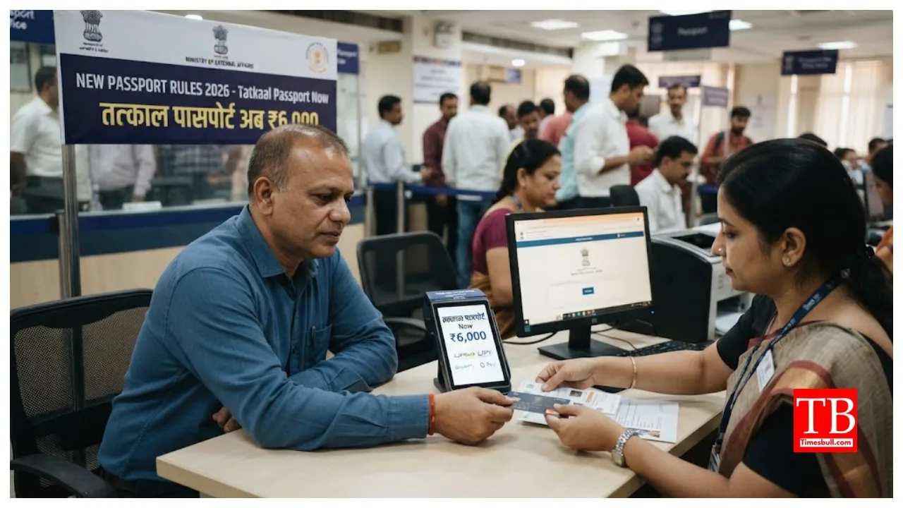 New Passport Rules 2026 – Tatkaal Passport Now ₹6,000, Check Updated Children’s Fees