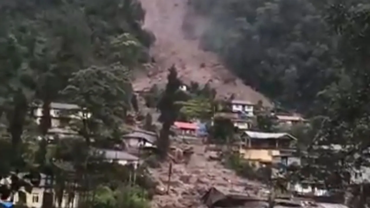 Sikkim Landslide- Massive Landslide Hits Sikkim Village, Several Houses Damaged
