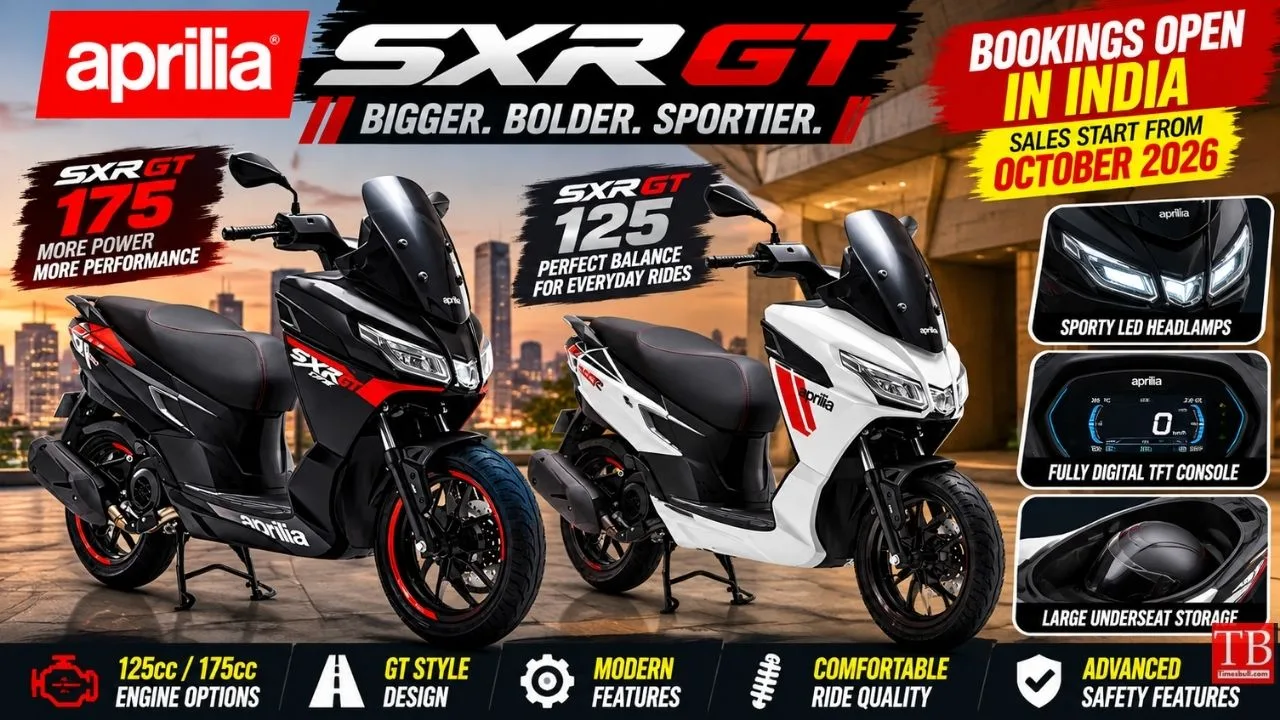 Aprilia SXR GT 125 and 175 Bookings Open in India, Prices Start at ₹1.11 Lakh