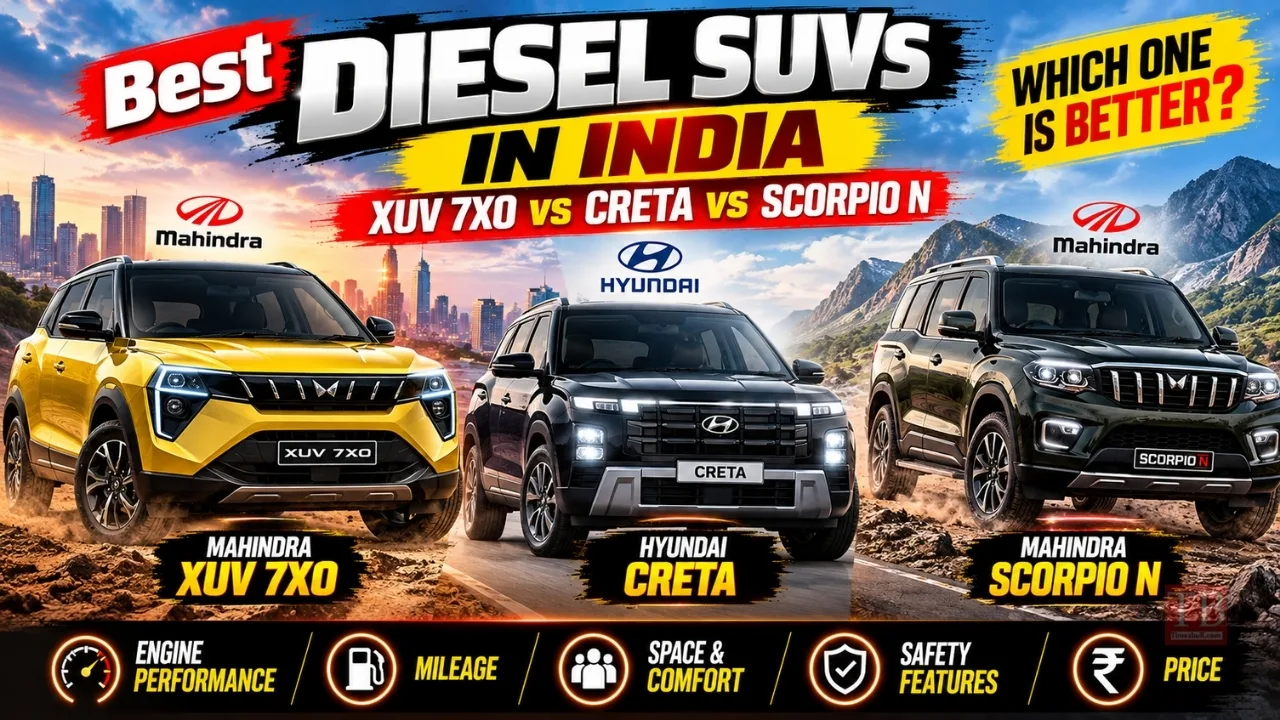 Best Diesel SUV in India – Mahindra XUV 7XO, Hyundai Creta or Scorpio N? Full Comparison