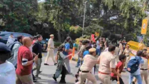 CJP Protest: Stone Pelting