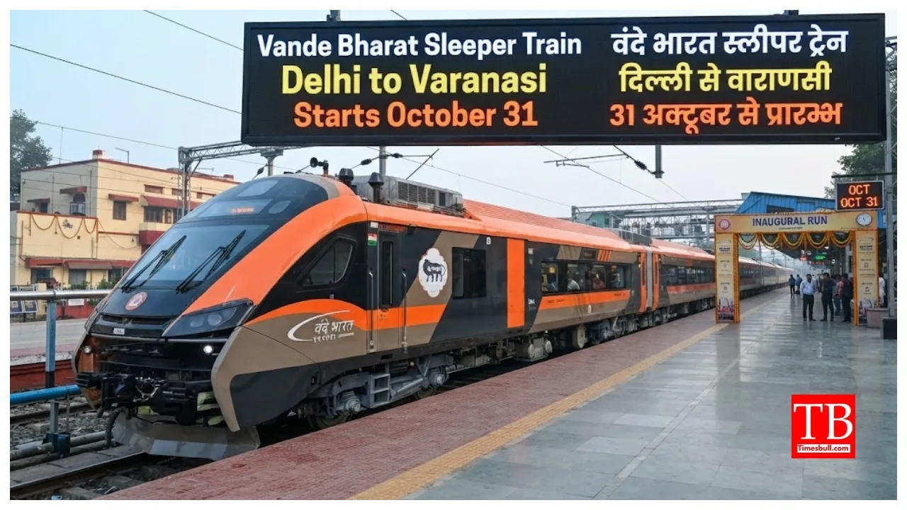 Delhi-Varanasi Train – Vande Bharat Sleeper Train Starts October 31, Full Details Inside