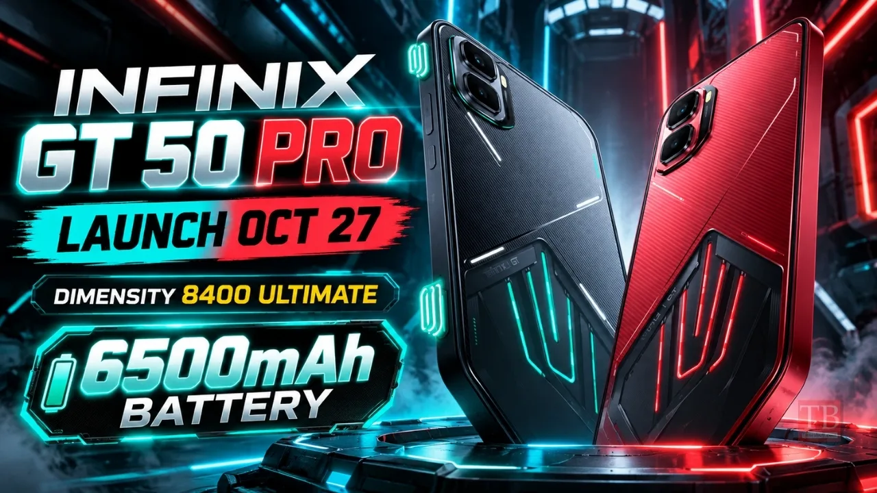 Infinix GT 50 Pro Arriving October 27, Get 6,500mAh Battery & Powerful Gaming Specs