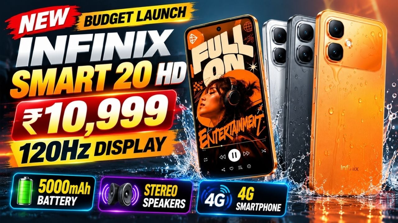 Infinix Smart 20 HD Launched in India, Priced at ₹10,999 with 120Hz Display