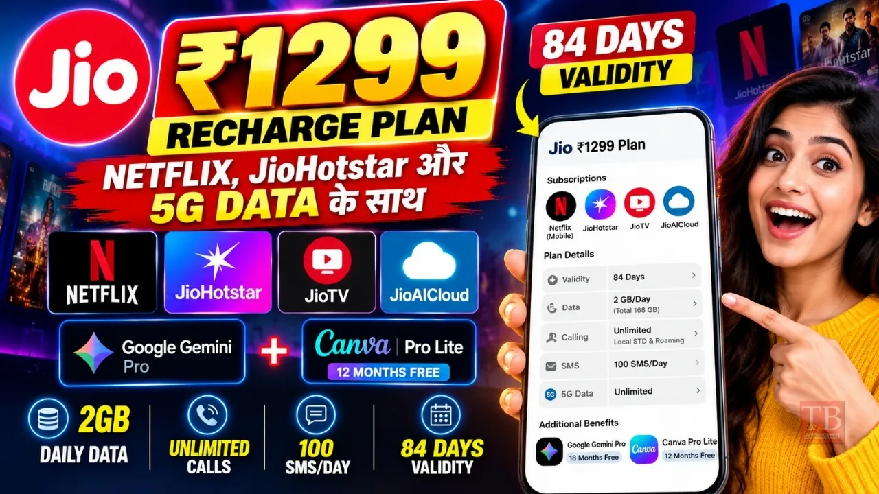 Jio Best Plan – Get 84-Day Validity, 2GB Daily Data, Netflix Mobile & More