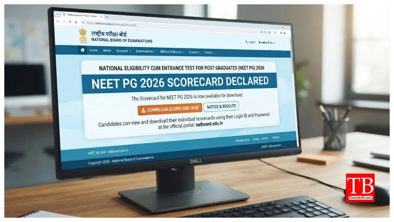 NEET PG 2026 Scorecard Declared — Download at natboard.edu.in