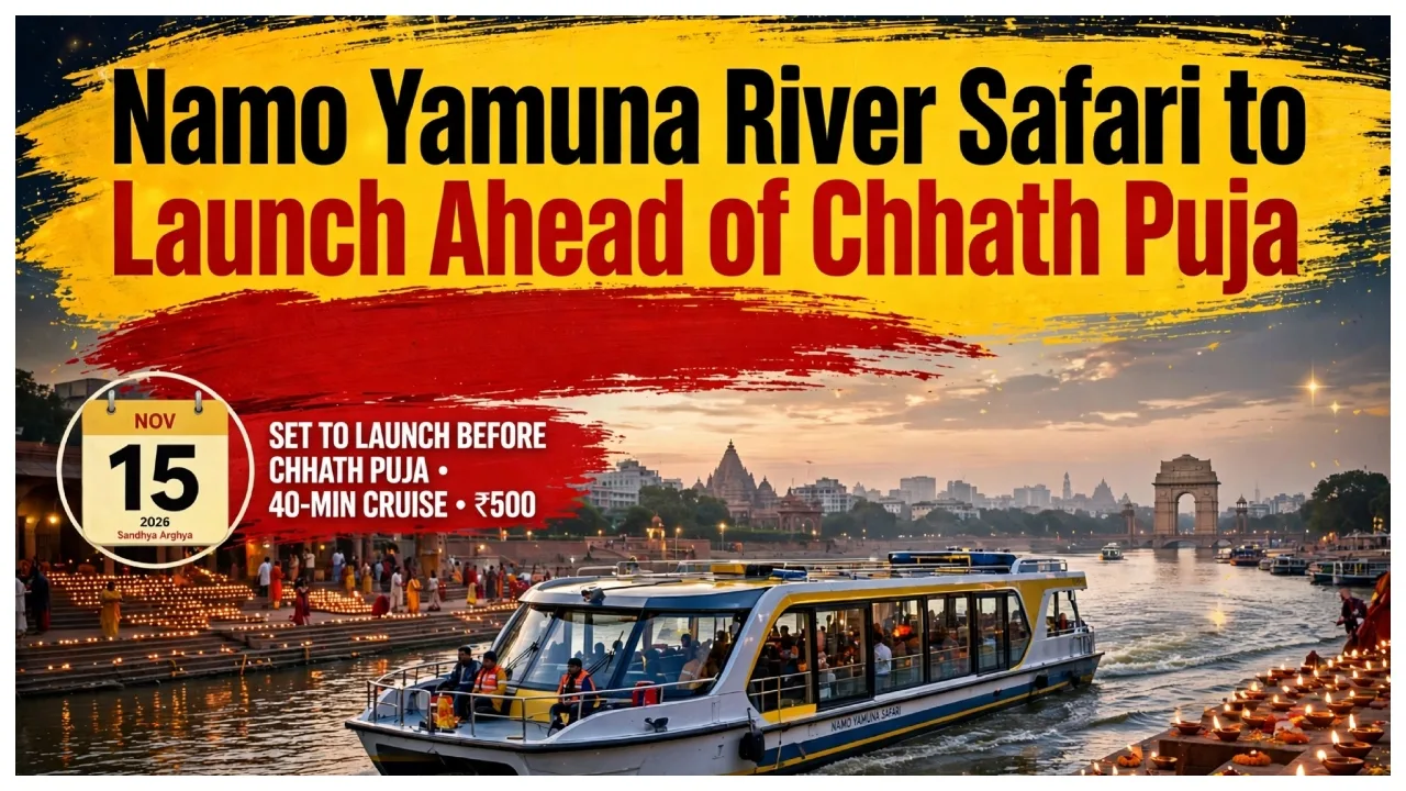 Namo Yamuna River Safari to Launch Ahead of Chhath Puja — Check Route & Ticket Details