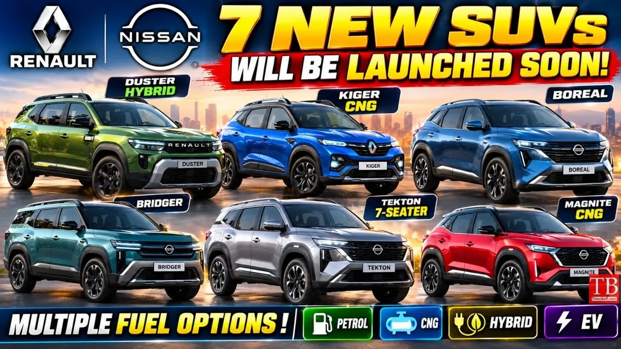 7 New Renault and Nissan SUVs Launching Soon – Duster Hybrid, Magnite CNG and More