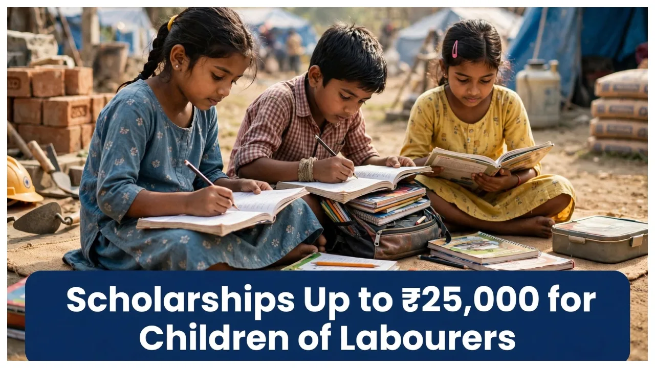 Big Relief for Labourers’ Families – Scholarship Up to ₹25,000, How to Apply