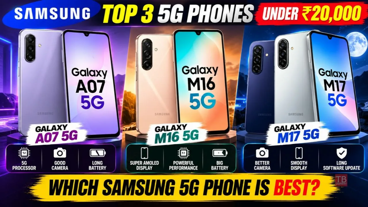 Top 3 Samsung 5G Phones Under ₹20,000, Check Prices & Specs