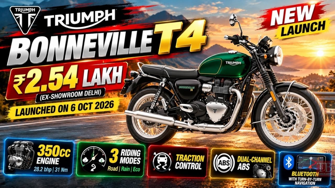 Triumph Bonneville T4 Launched in India, Check Price, Powerful Engine