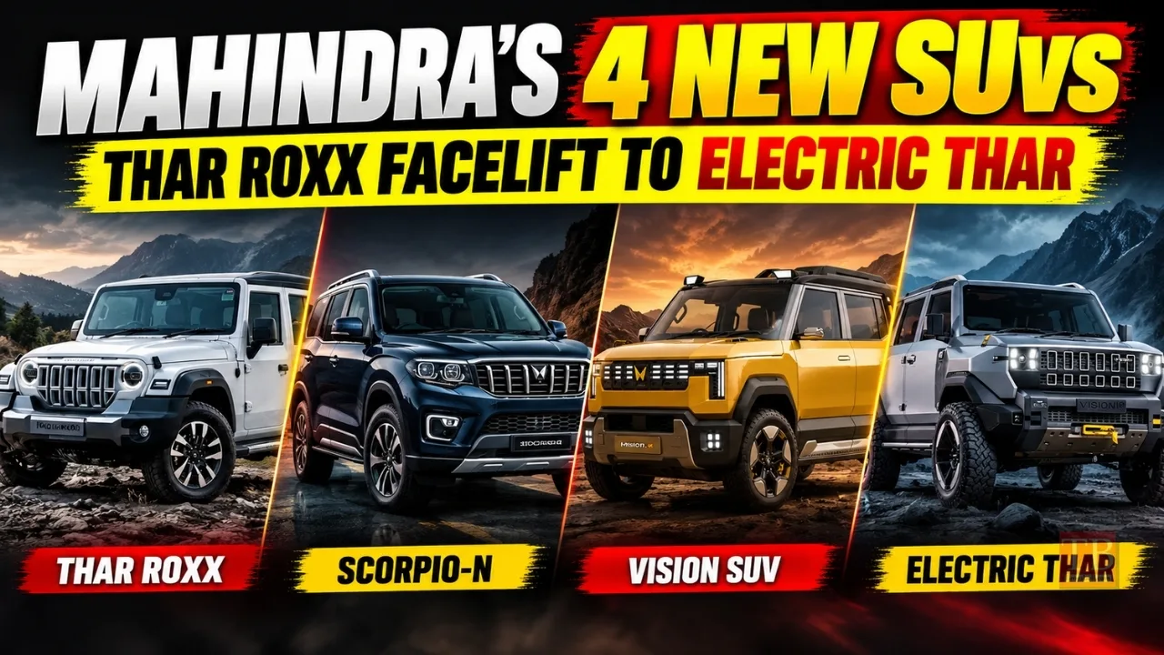 Mahindra’s Upcoming SUV – Thar Roxx Facelift, Electric Thar, Vision S & XUV 7XO Hybrid