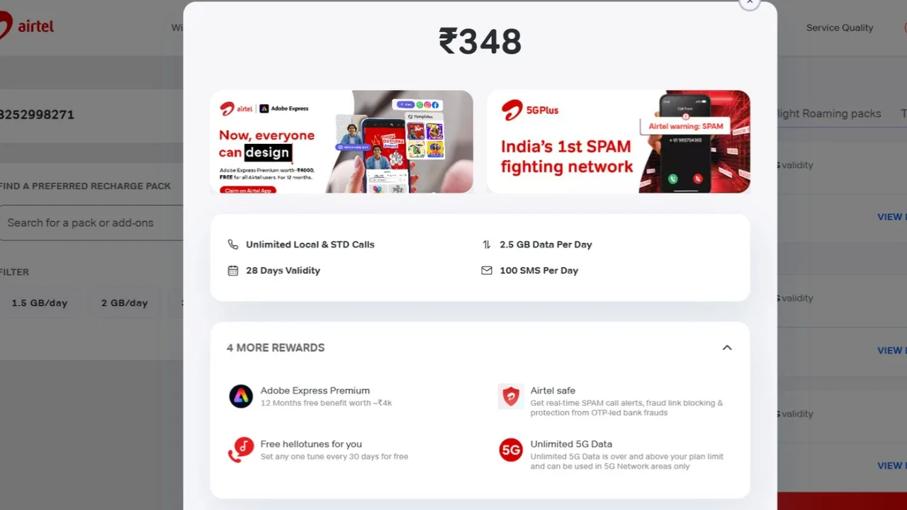 Airtel ₹348 vs Jio ₹349 Plan – Which Plan Offers High-Speed Data & OTT Benefits - Image 1