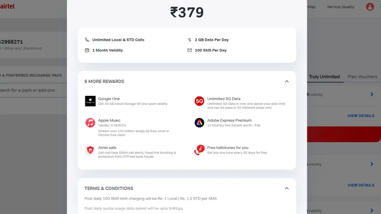 Airtel Best Plan – Get 2GB Daily Data, Unlimited 5G and 6 Months of Apple Music Free - Image 1