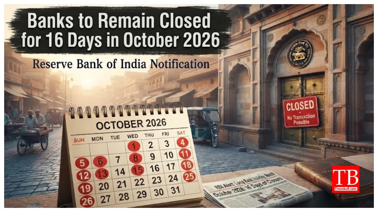 Bank Holiday – Banks to Remain Shutdown for 16 Days in October, Check State-Wise Full List