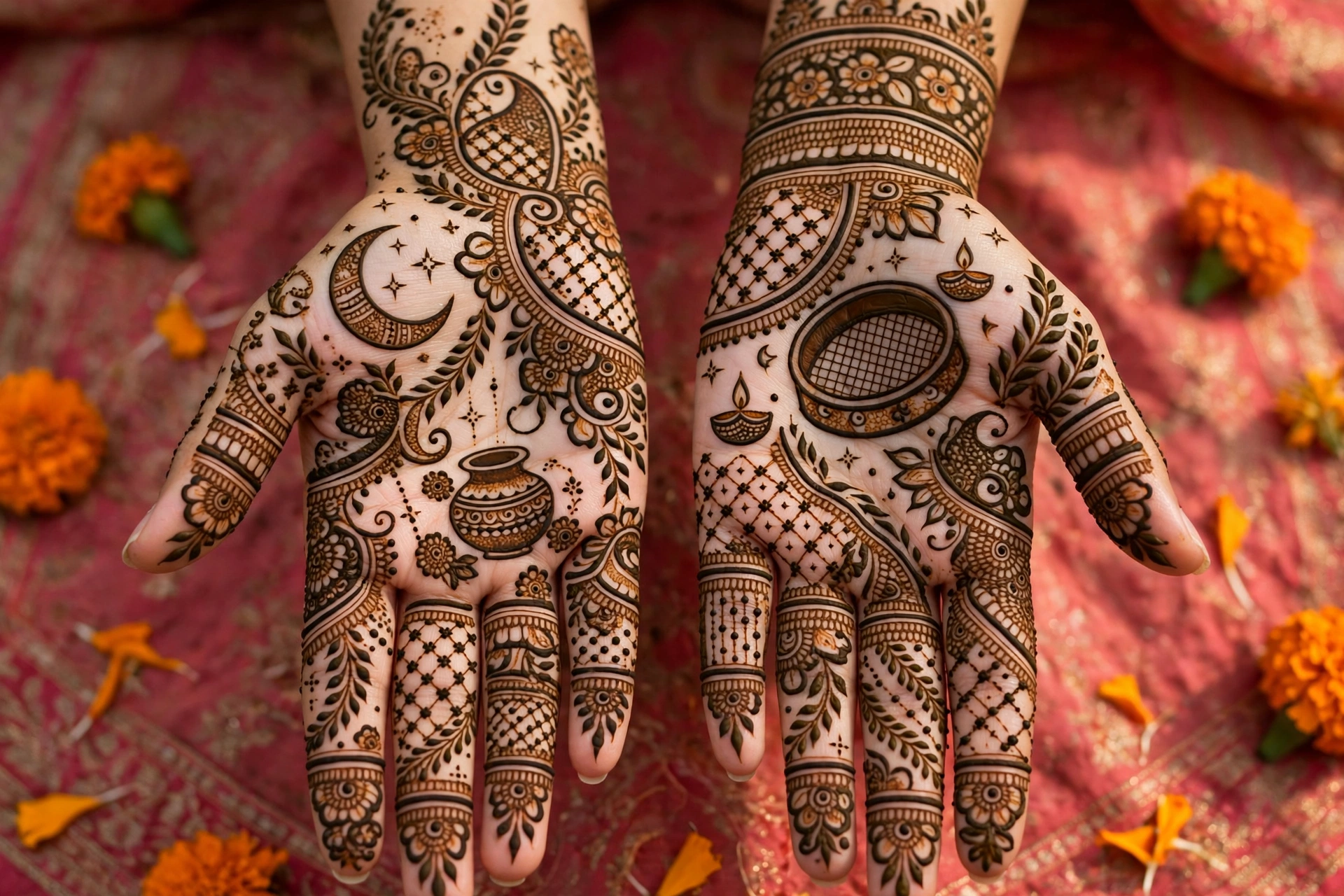 Don’t Scroll for Hours Must-Try This Karva Chauth Special Mehndi Designs Trending in 2026 - Image 1