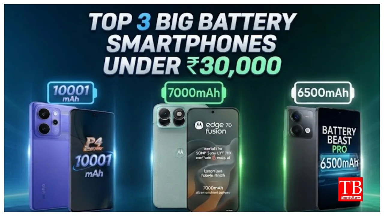 Top 3 Big Battery Smartphones Under ₹30,000 – Check These 3 Best Options