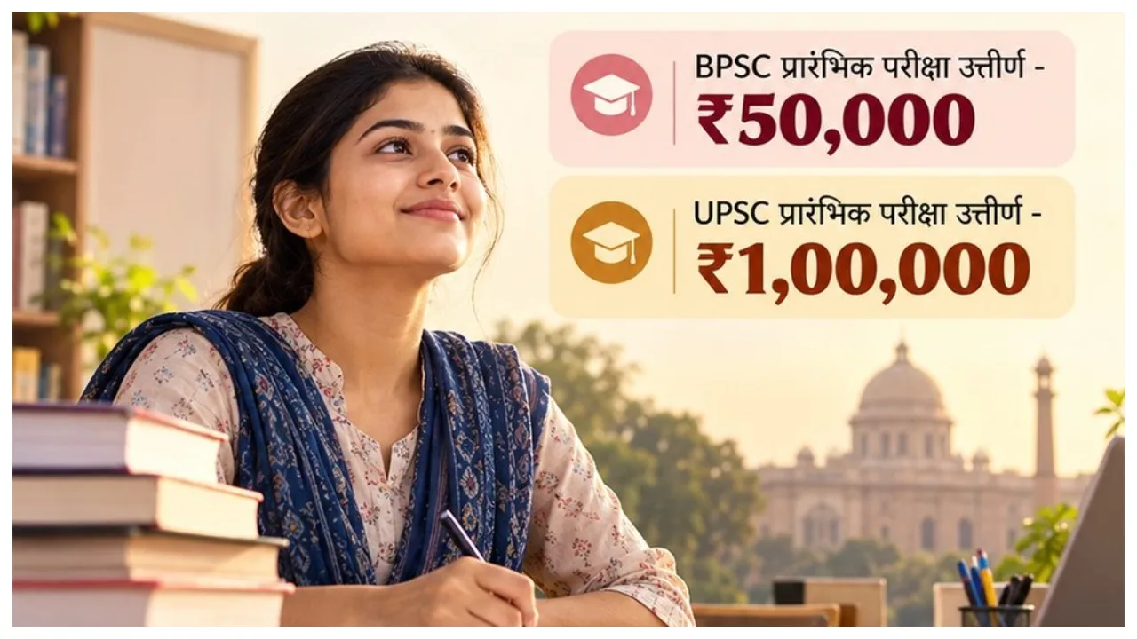 Women to Get ₹1 Lakh for Clearing UPSC, ₹50,000 for BPSC — Check Details