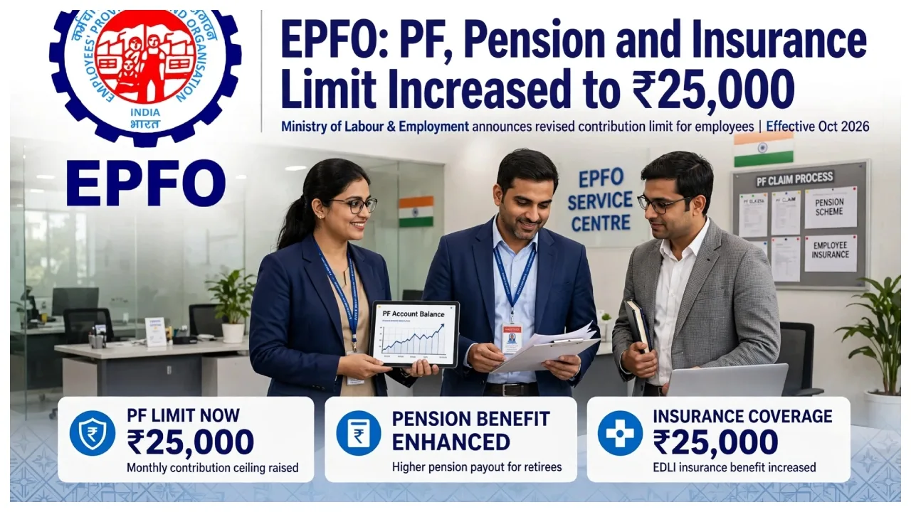 EPFO New Update – EPFO Hikes Salary Limit to ₹25,000 From ₹15,000, Full Details