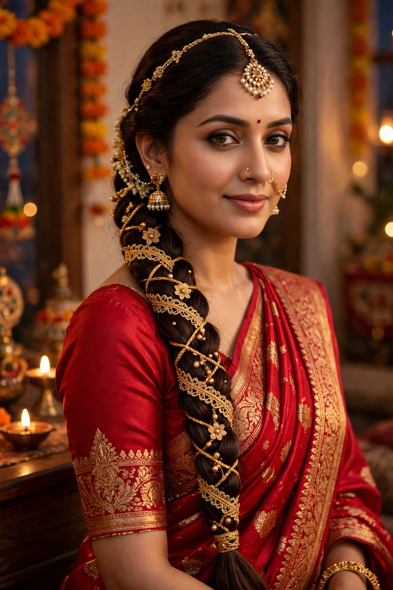 Top 7 Karva Chauth Hairstyles You Can Make at Home in 5–10 Minutes, Must Try - Image 2