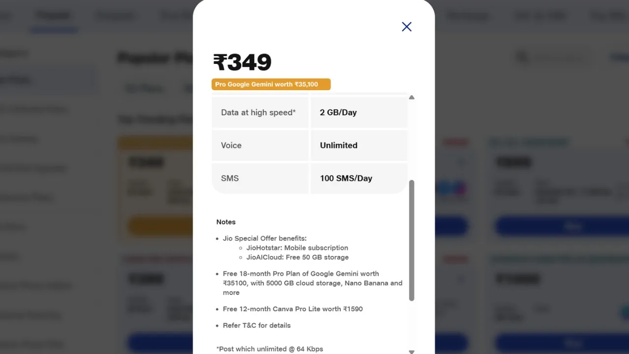 Airtel ₹348 vs Jio ₹349 Plan – Which Plan Offers High-Speed Data & OTT Benefits - Image 2