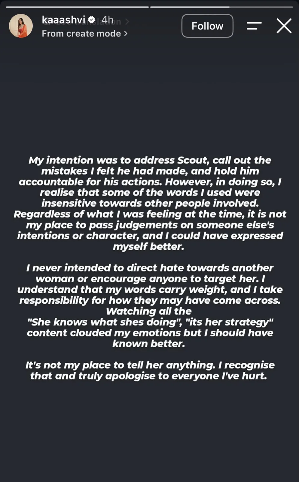 Kashvi Hiranandani Issues Public Apology After Trolling Over Comments on Luv Gill and Scout’s Relationship - Image 1