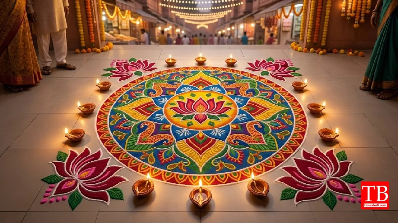 Don’t Know Rangoli? Must Try These Easy, Simple & Unique Door Rangoli Designs for Diwali 2026 - Image 1