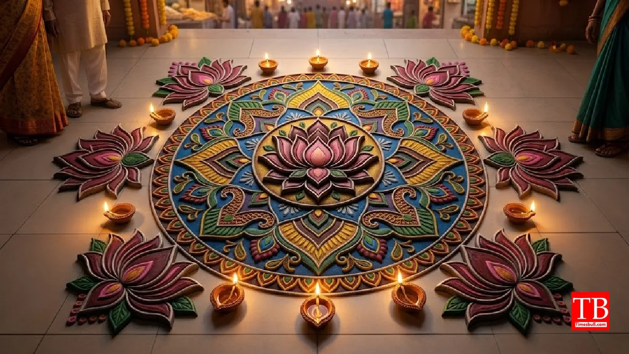 Don’t Know Rangoli? Must Try These Easy, Simple & Unique Door Rangoli Designs for Diwali 2026 - Image 2