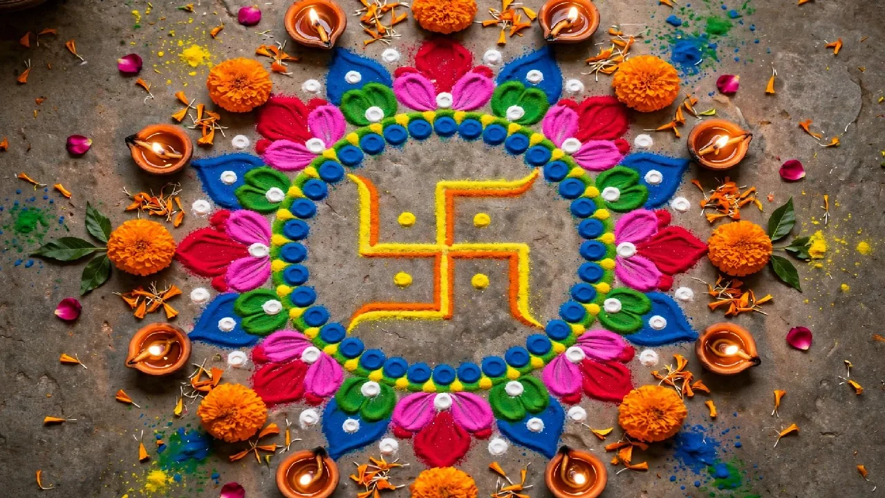 Don’t Know Rangoli? Must Try These Easy, Simple & Unique Door Rangoli Designs for Diwali 2026 - Image 3
