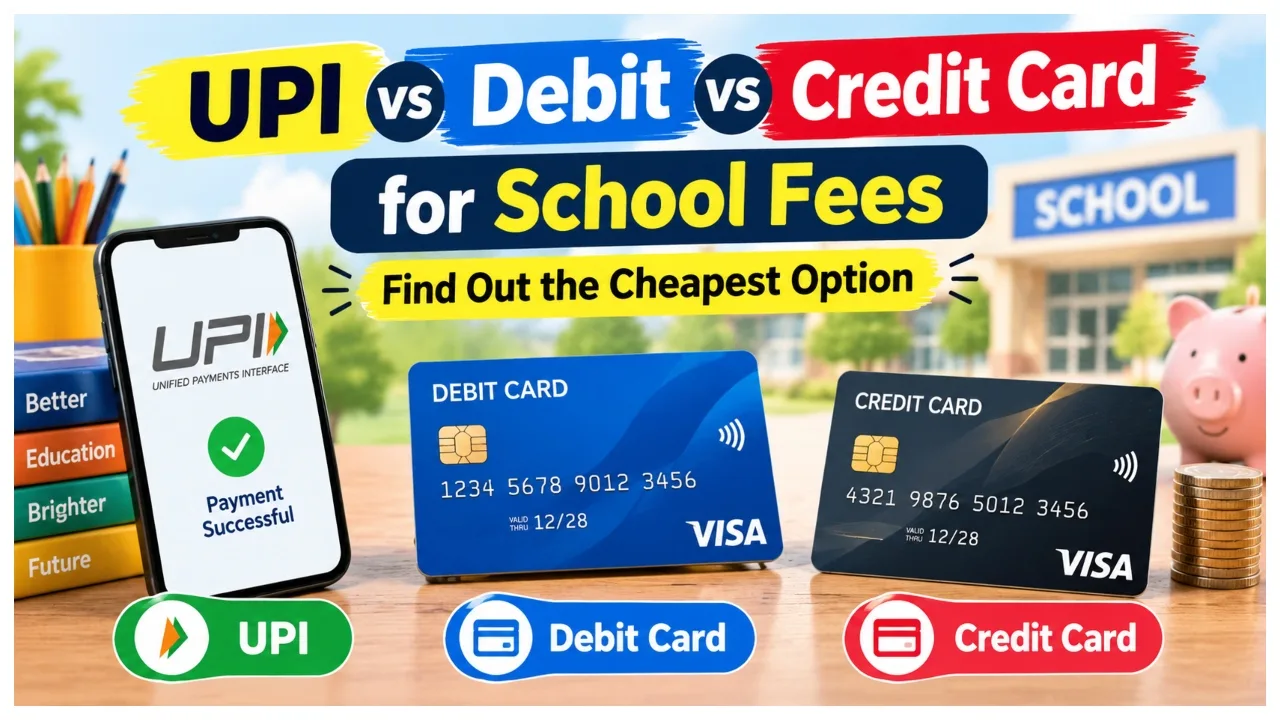 School Fees Payment – UPI vs Debit Card vs Credit Card, Which one Is Cheaper?