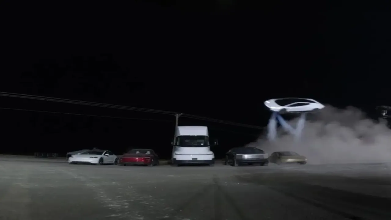 Tesla Launches Futuristic Flying Car, Rocket-Like Speed and Instant Turns