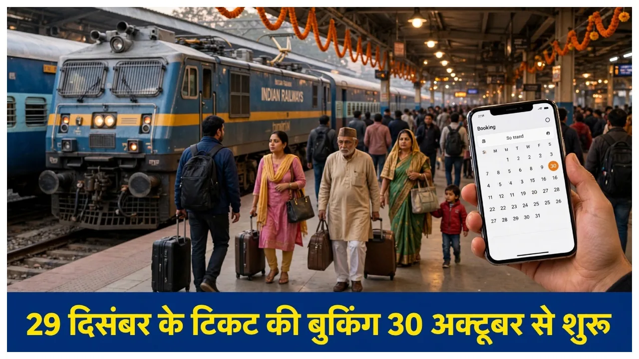Indian Railways Update – Booking for December 29 Journeys Starts October 30