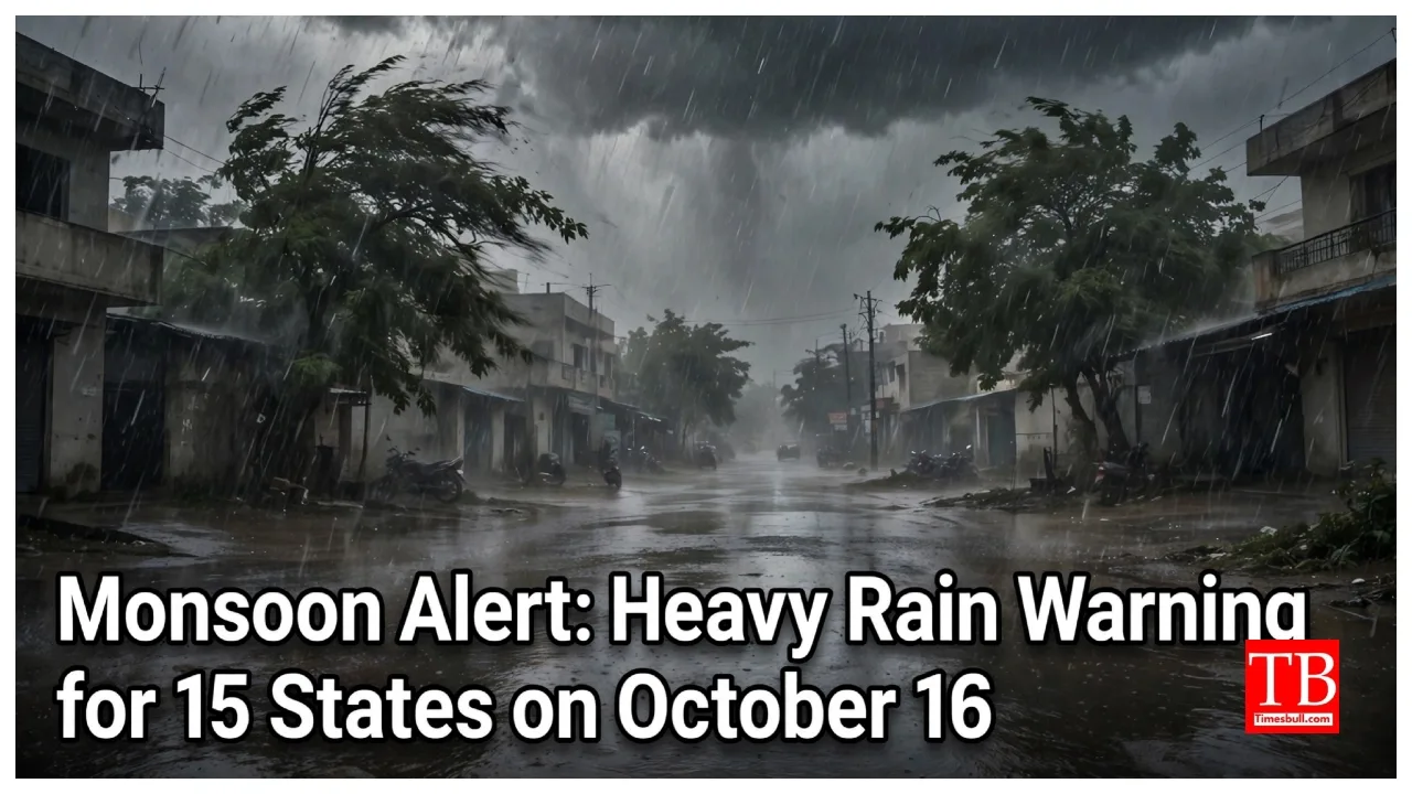 Monsoon Alert: Heavy Rain Warning for 15 States on October 16