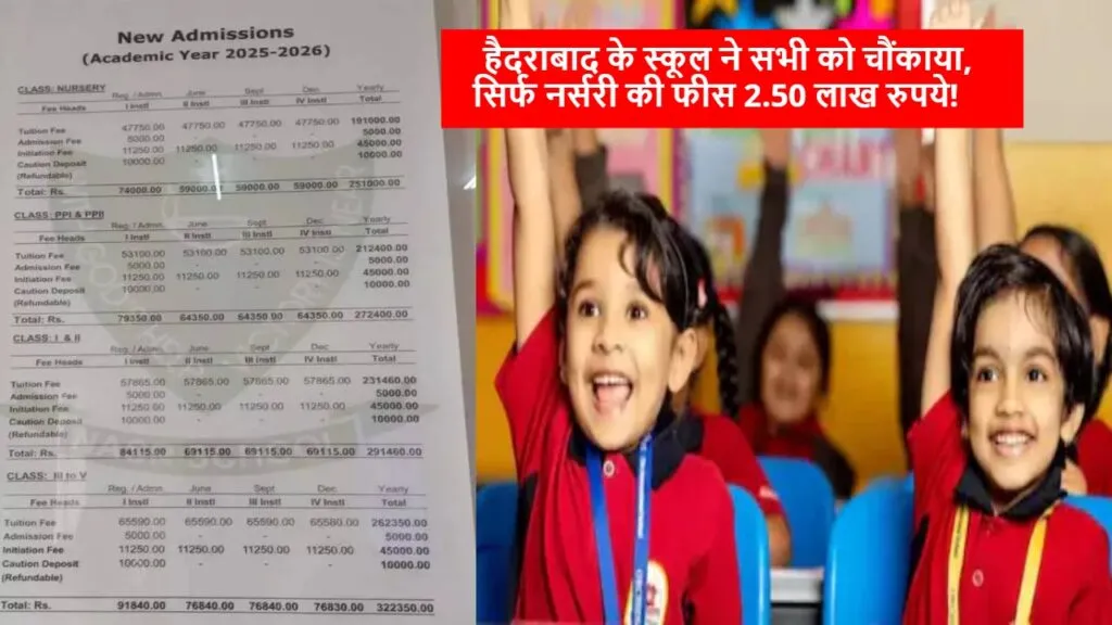 Hyderabad school fees