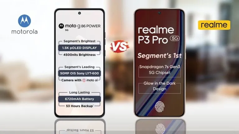 Realme P3 Pro vs Moto G86 Power 5G: Which 5G Smartphone Has the Edge?