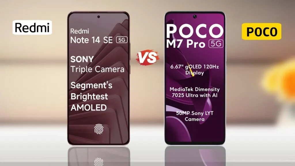 Redmi Note 14 SE 5G vs Poco M7 Pro 5G