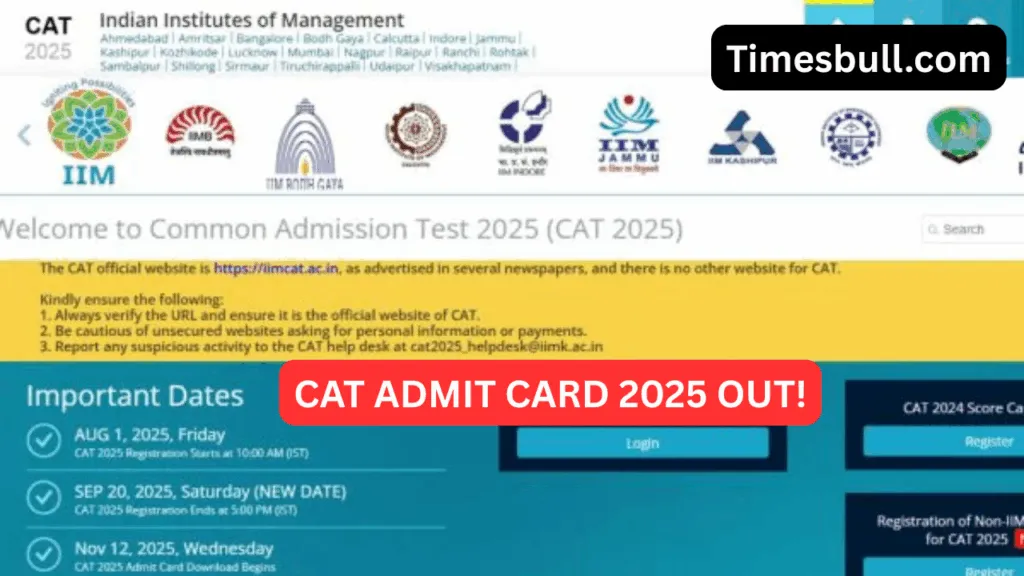 CAT Admit Card 2025 Out 3